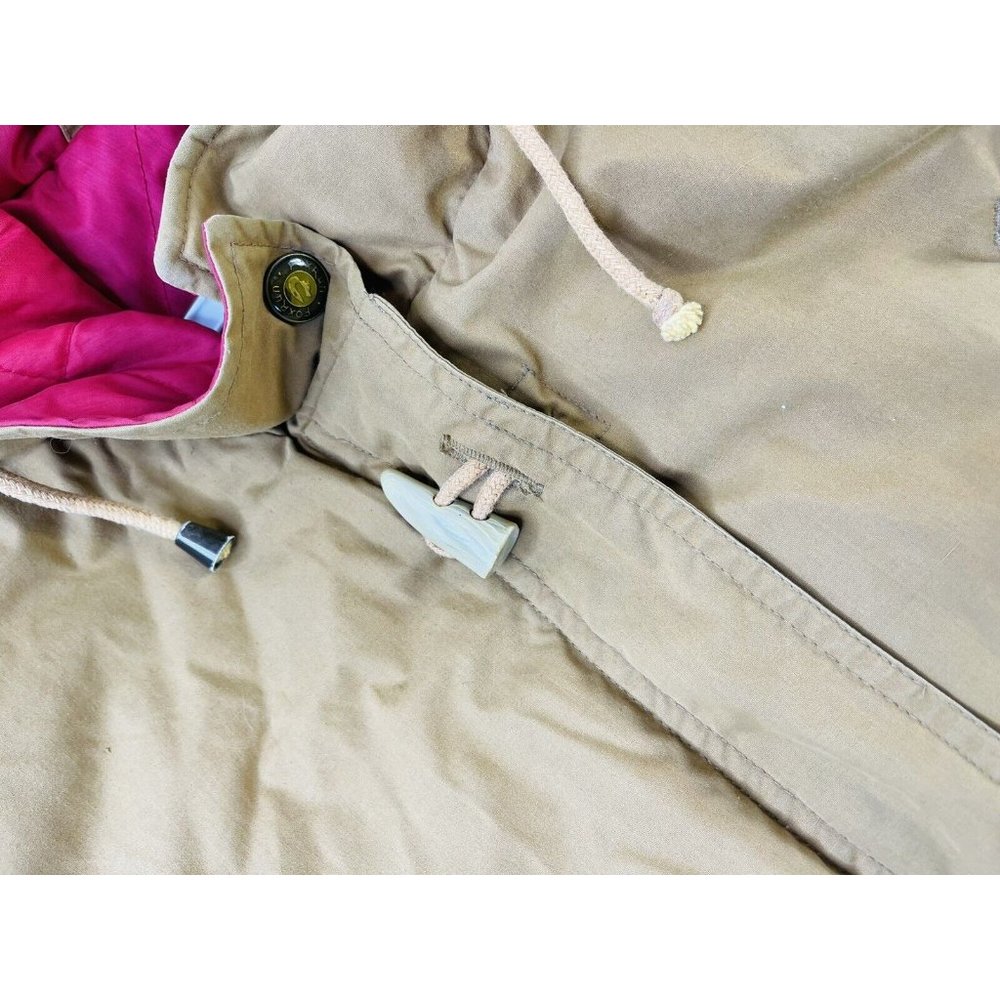 Vintage Down Fill Toggle Button Oversized Hooded … - image 6